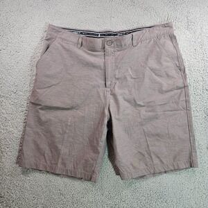 Johnnie-O Shorts‎ Men Size 40 x 9.5" Flat Front Chino Textured Brown -Pls Read